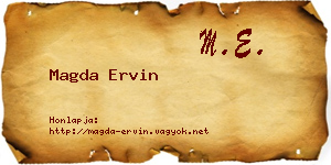 Magda Ervin névjegykártya